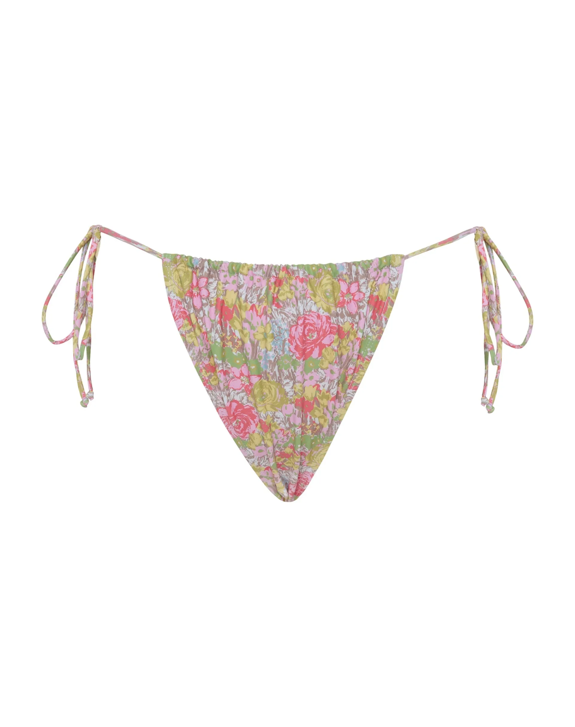 Motel Rocks Swimwear-Leyna Bikini Bottom in Pink Abstract Floral Swim PinkAbstractFloralSwim