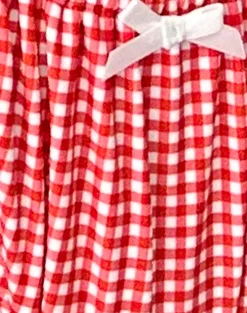 Motel Rocks Swimwear-Leyna Bikini Bottom in Red Gingham with Bow RedGinghamwithBow