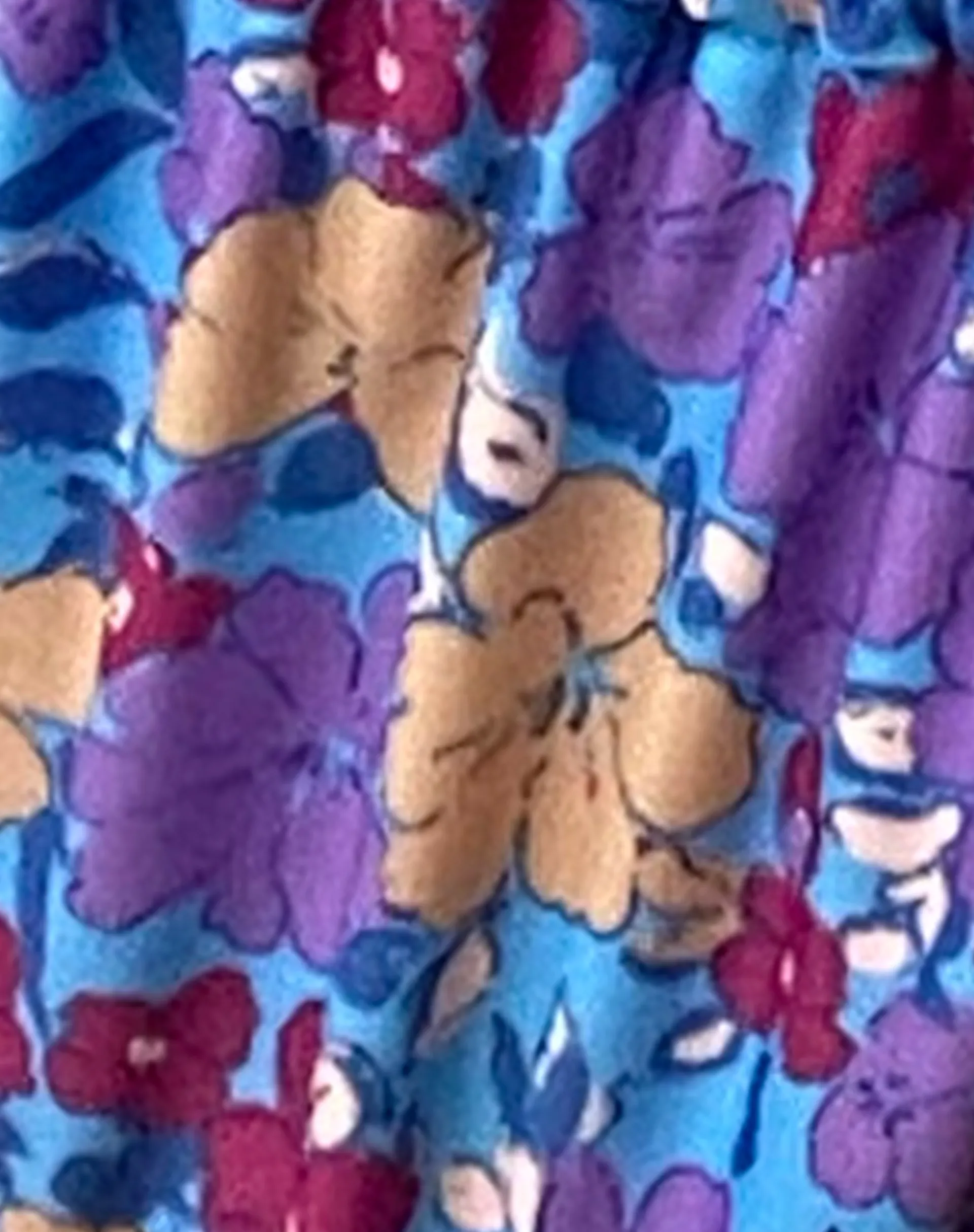 Motel Rocks Swimwear-Leyna Bikini Bottom in Washed Out Floral Purple WashedOutFloral