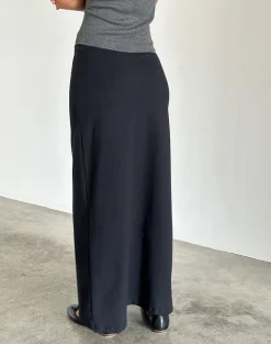 Motel Rocks Maxi Skirts-Liana Maxi Skirt in Black