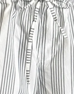 Motel Rocks Basics | Low Rise Pants-Lirura Trouser in Vertical Grey Stripe VerticalGreyStripe