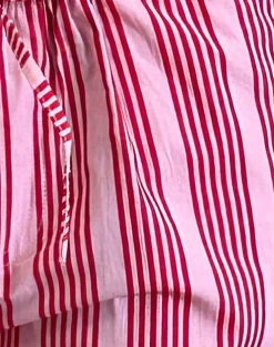 Motel Rocks Wide Leg Pants | Low Rise Pants-Lirura Trouser in Vertical Red Stripe VerticalRedStripe