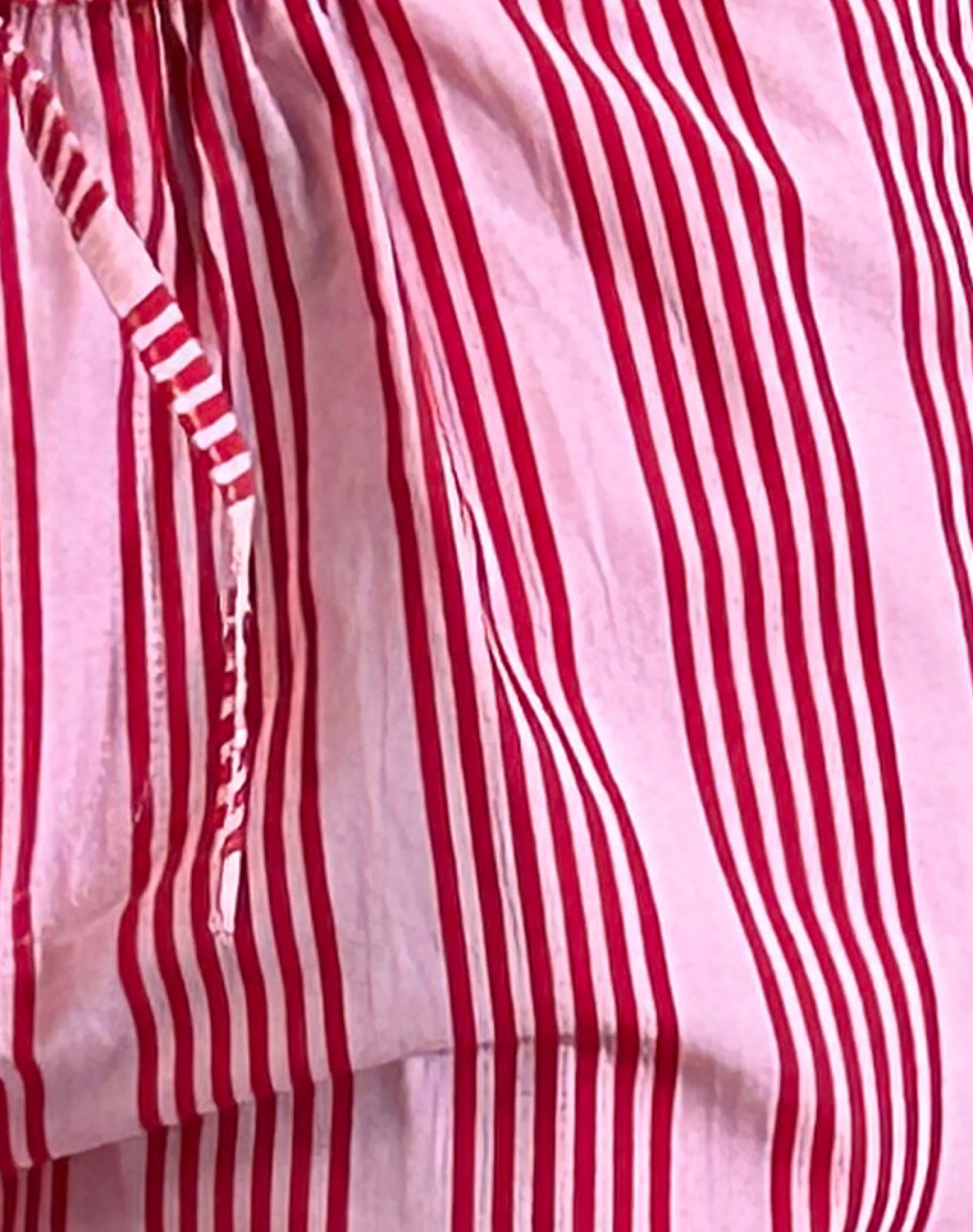 Motel Rocks Wide Leg Pants | Low Rise Pants-Lirura Trouser in Vertical Red Stripe VerticalRedStripe