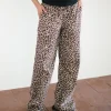 Motel Rocks Wide Leg Pants-Lirura Trousers in Rar Leopard Sandstorm RarLeopardSandstorm