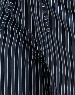 Motel Rocks Wide Leg Pants | Low Rise Pants-Lirura Wide Leg Trousers in Indigo Stripe Dark Blue IndigoStripeDarkBlue