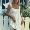 Motel Rocks Day Dresses | Mini Dresses-Liselotte Mini Dress in Ivory