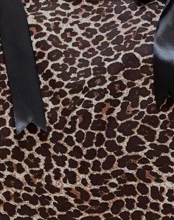 Motel Rocks Accessories-London Bag in Rar Leopard Sandstorm Print with Black Bows RarLeopardSandstormPrintwithBlackBows