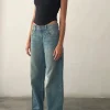 Motel Rocks Low Rise Pants | Jeans-Low Rise Parallel Jeans in Vintage Blue Green VintageBlueGreen