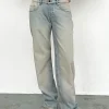 Motel Rocks Low Rise Pants | Jeans-Low Rise Parallel Jeans in Sand Bleach Extreme sandbleachextreme
