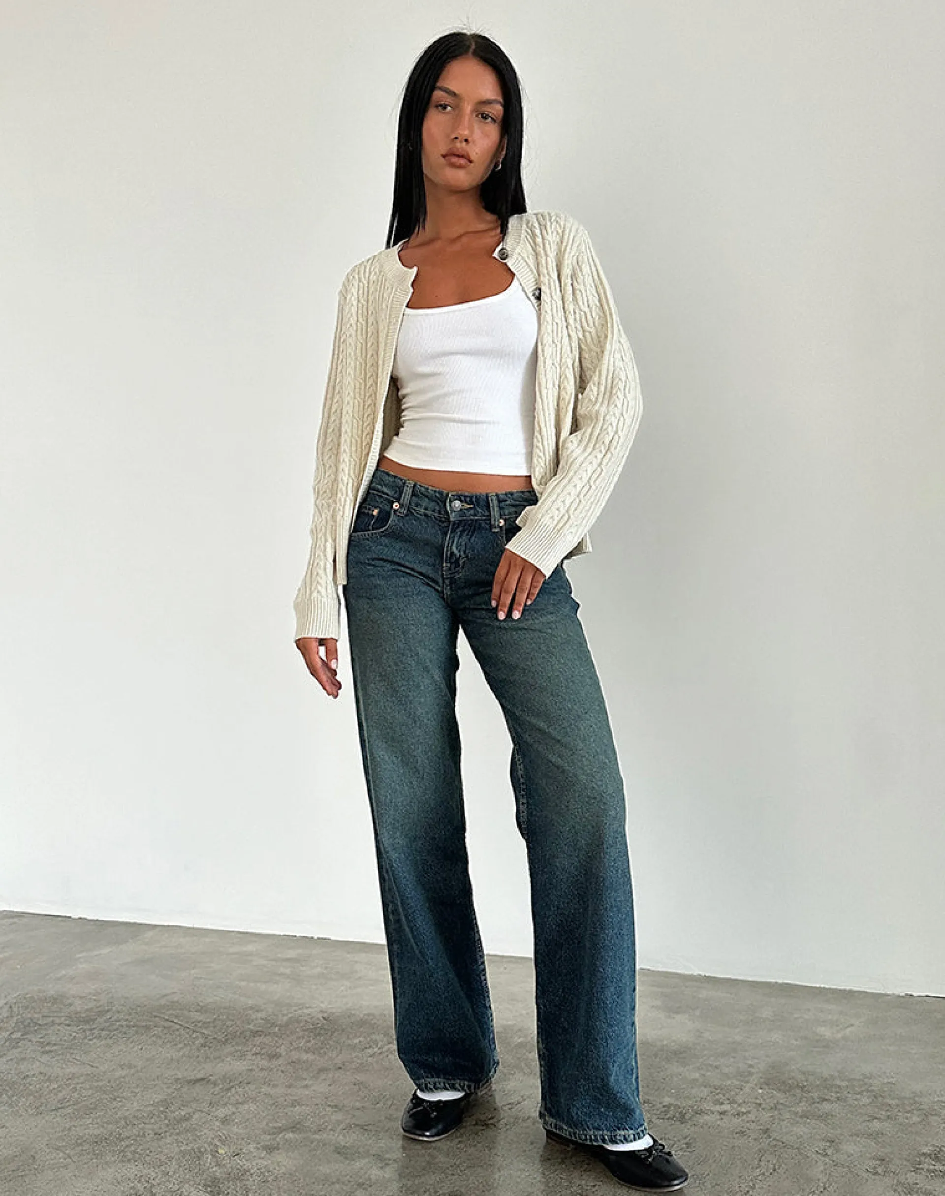 Motel Rocks Low Rise Pants | Jeans-Low Rise Parallel Jeans in Bright Blue brightblue