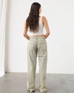 Motel Rocks Low Rise Pants | Jeans-Low Rise Parallel Jeans in Desert Sand Wash dessertsandwash