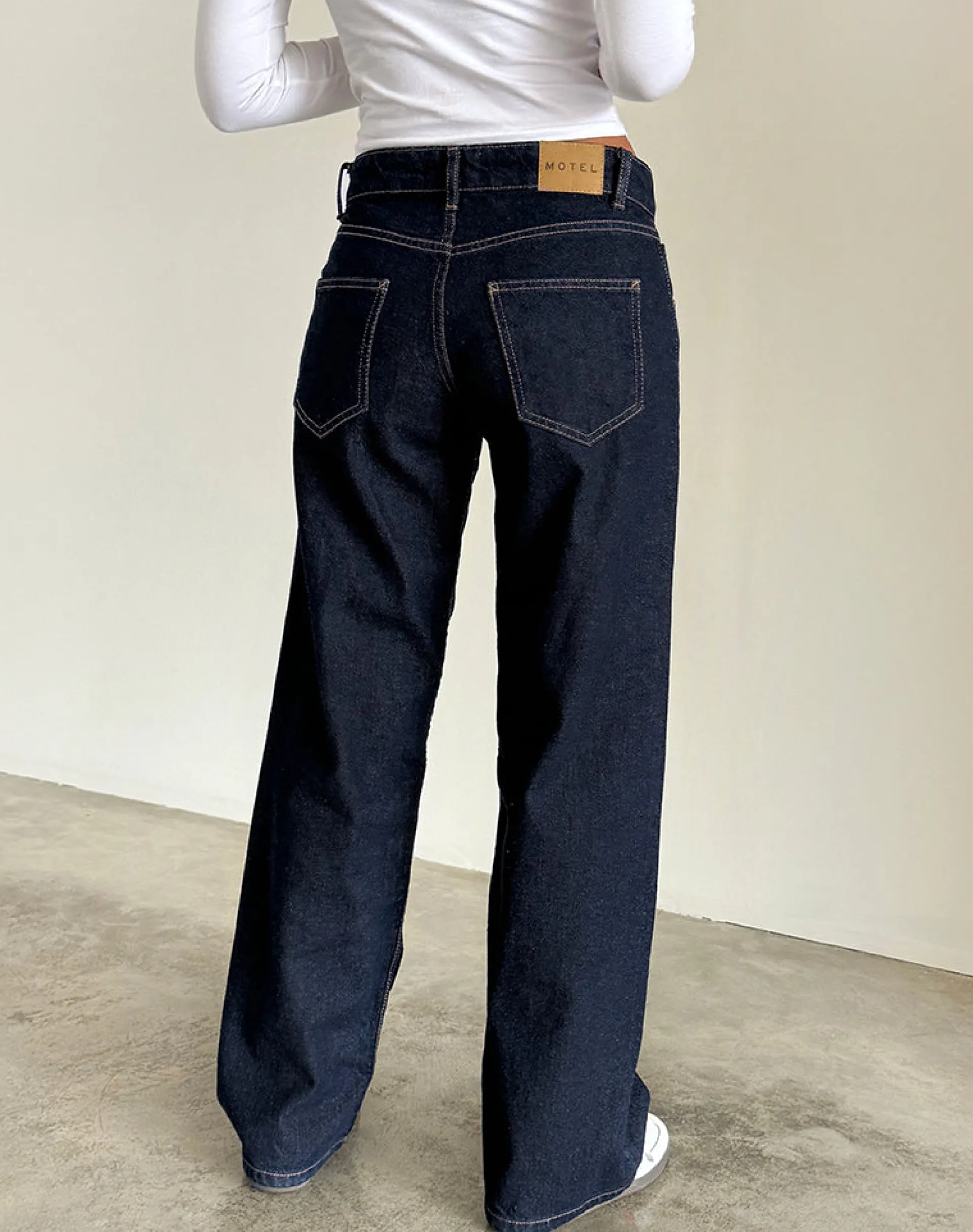Motel Rocks Basics | Low Rise Pants-Low Rise Parallel Jeans in Indigo