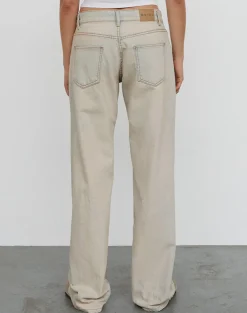 Motel Rocks Jeans | Straight Leg Jeans-Low Rise Parallel Jeans In Arctic Blue ArcticBlue