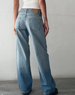 Motel Rocks Low Rise Pants | Jeans-Low Rise Parallel Jeans in Vintage Bleach vintagebleach