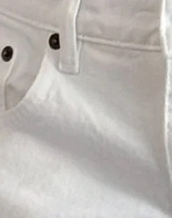 Motel Rocks Jeans | Straight Leg Jeans-Low Rise Parallel Jeans in True White TrueWhite
