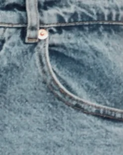Motel Rocks Jeans | Straight Leg Jeans-Low Rise Parallel Jeans in Vintage Blue Wash VintageBlueWash