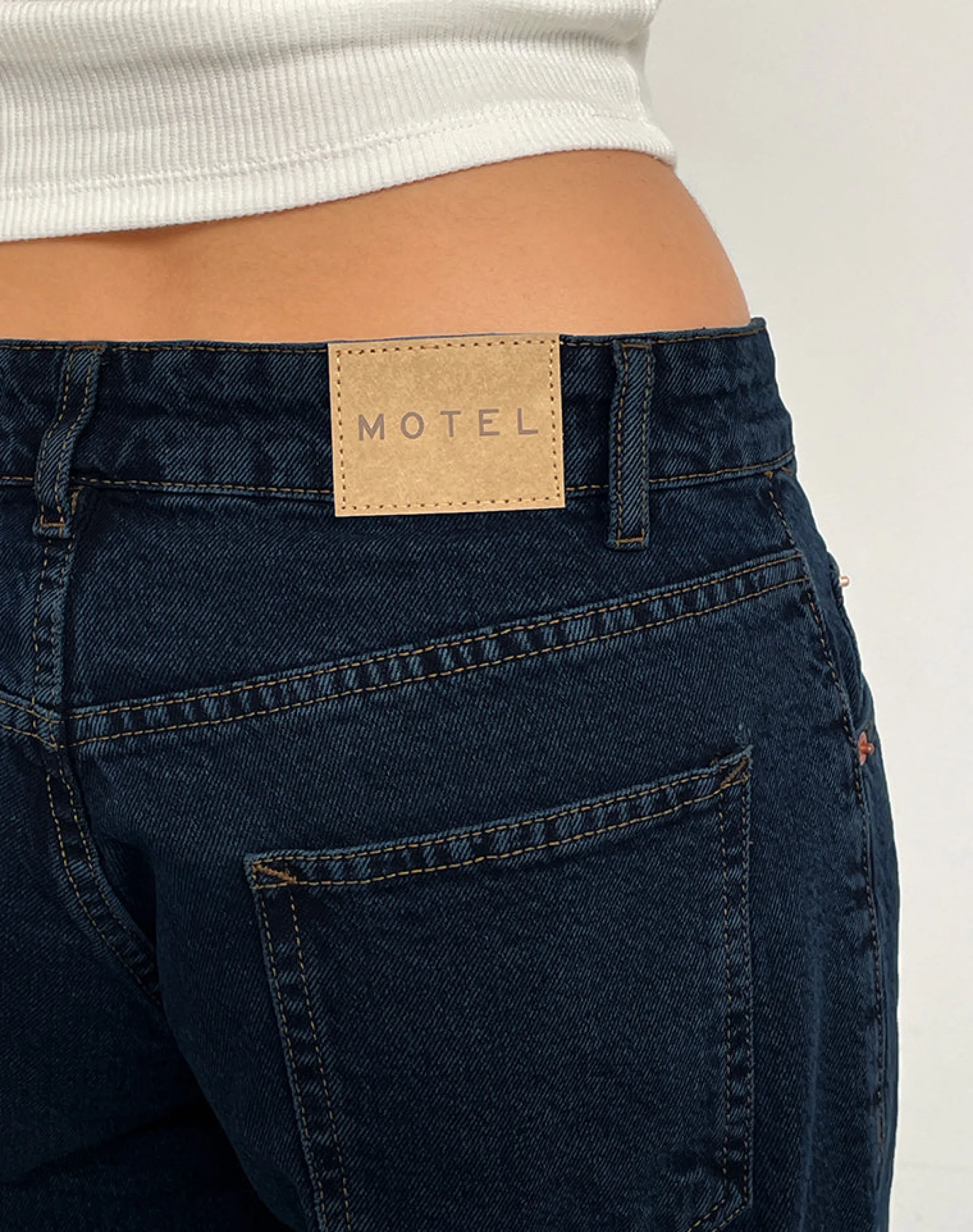 Motel Rocks Jeans | Roomy Jeans-Low Rise Roomy Jeans in Blue Ink BlueInk