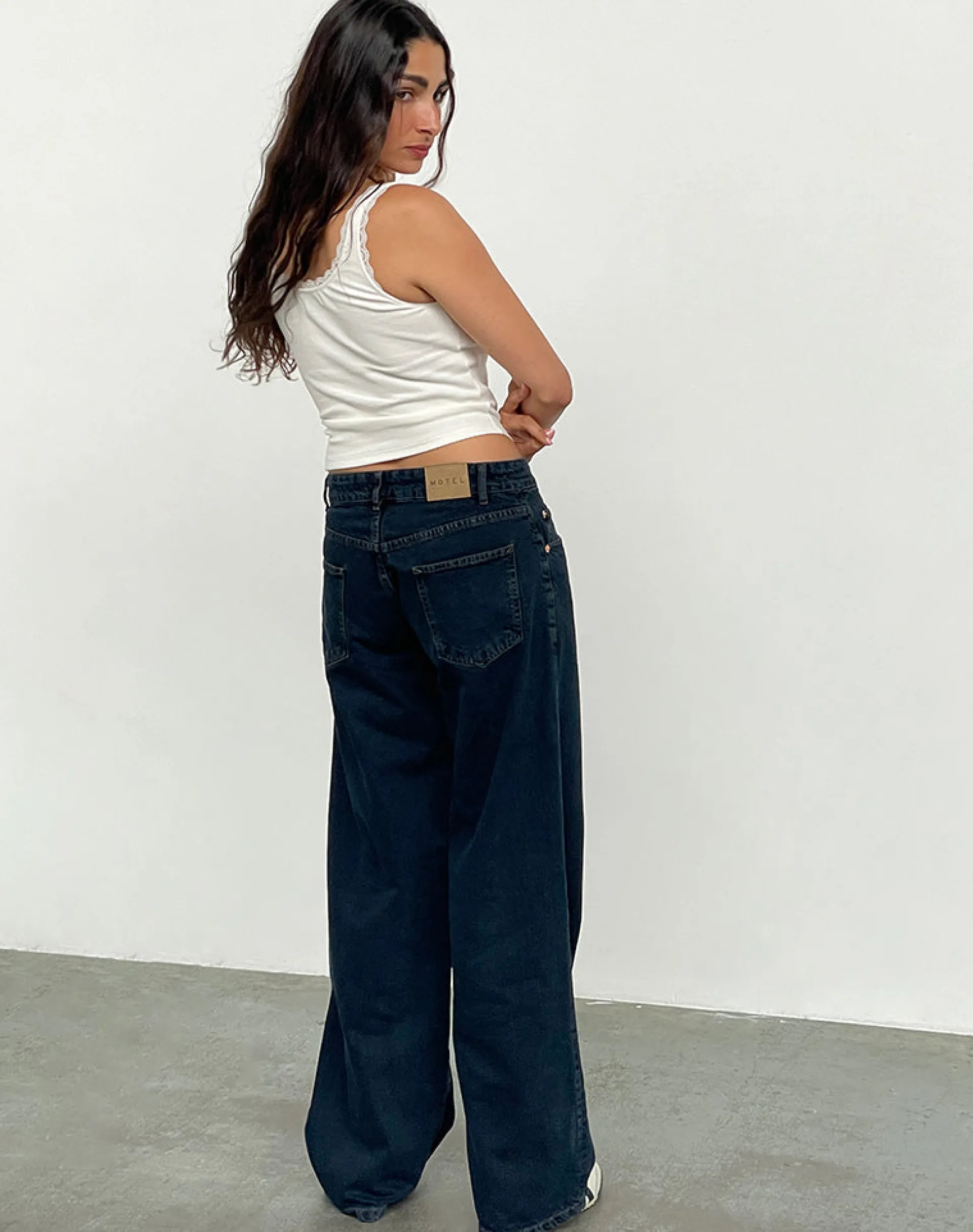 Motel Rocks Jeans | Roomy Jeans-Low Rise Roomy Jeans in Blue Ink BlueInk
