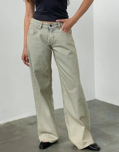 Motel Rocks Low Rise Pants | Jeans-Low Rise Roomy Jeans in Desert Sand Wash desertsandwash