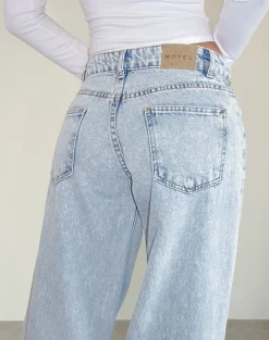 Motel Rocks Jeans | Roomy Jeans-Low Rise Roomy Jeans in 80's Light Wash Blue 80'sLightWashBlue