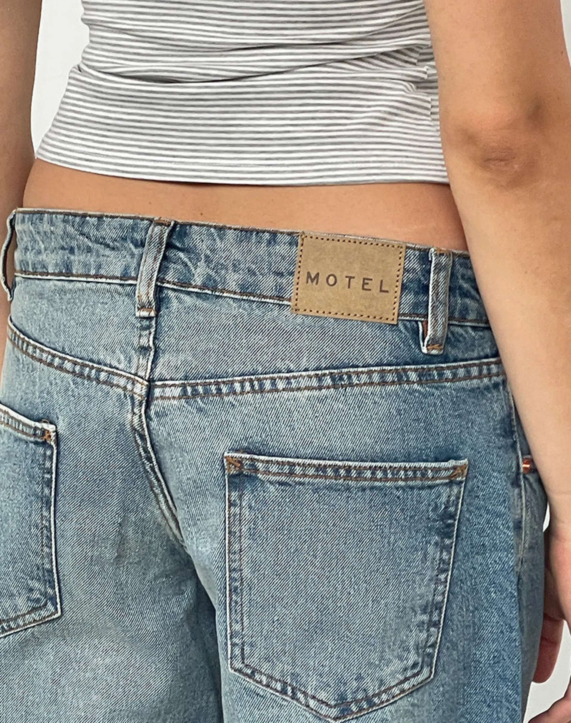 Motel Rocks Jeans | Roomy Jeans-Low Rise Roomy Jeans in Vintage Bleach VintageBleach
