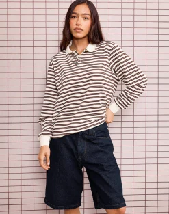 Motel Rocks Jorts-Low Rise Skater Short in Indigo