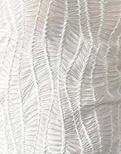 Motel Rocks Basic Tops | Long Sleeve Tops-Lucca Ripple Top Jacquard White JacquardWhite