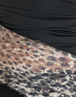 Motel Rocks Printed Tops | Long Sleeve Tops-Lucca Top In Printed Lace Leopard PrintedLaceLeopard