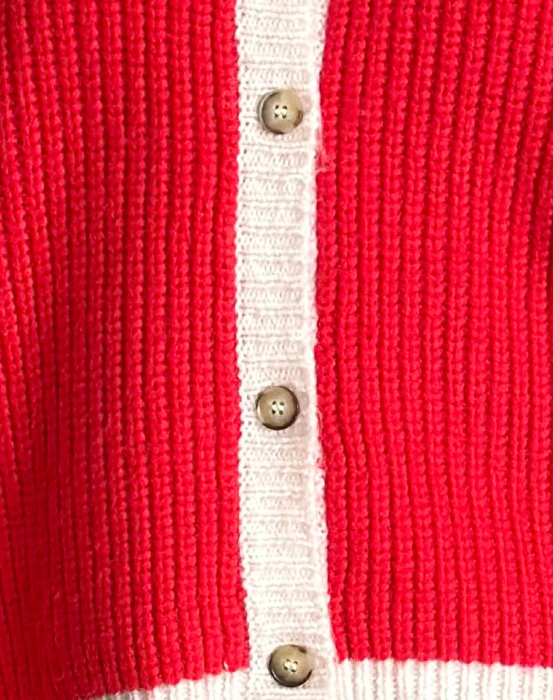 Motel Rocks Cardigans-Luciana Contrast Cardigan in Red and Pink RedandPink