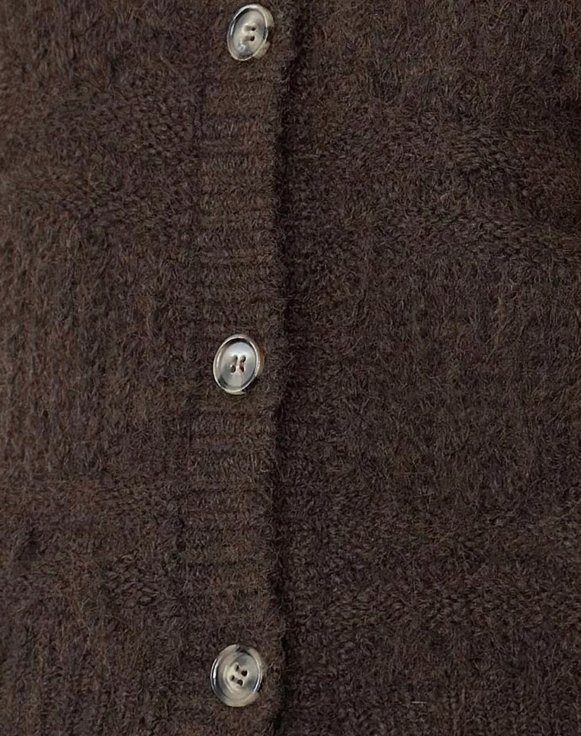 Motel Rocks Cardigans-Luciana Textured Knit Cardi in Dark Brown DarkBrown