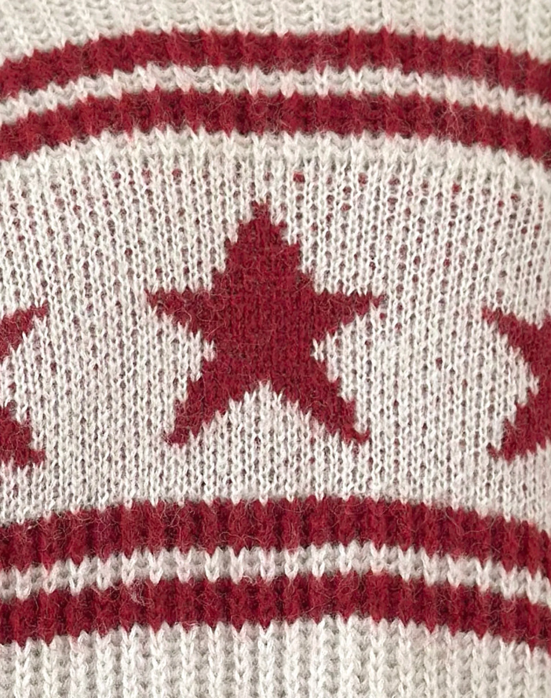 Motel Rocks Jumpers-Lulees Oversized Jumper in Oat with Star Stripe OatwithStarStripe