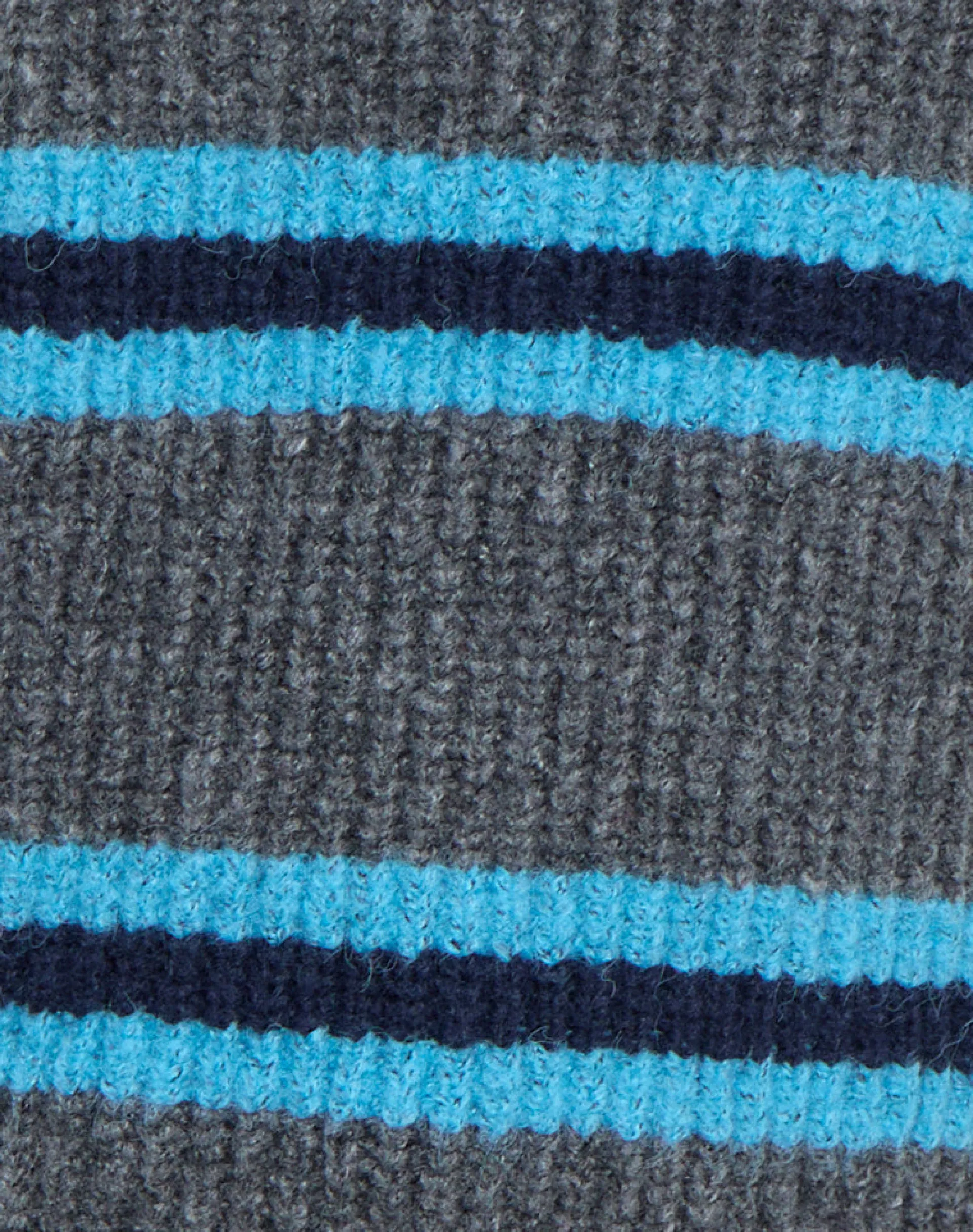 Motel Rocks Jumpers-Lunet Knitted Jumper in Stripe Grey and Blue StripeGreyandBlue
