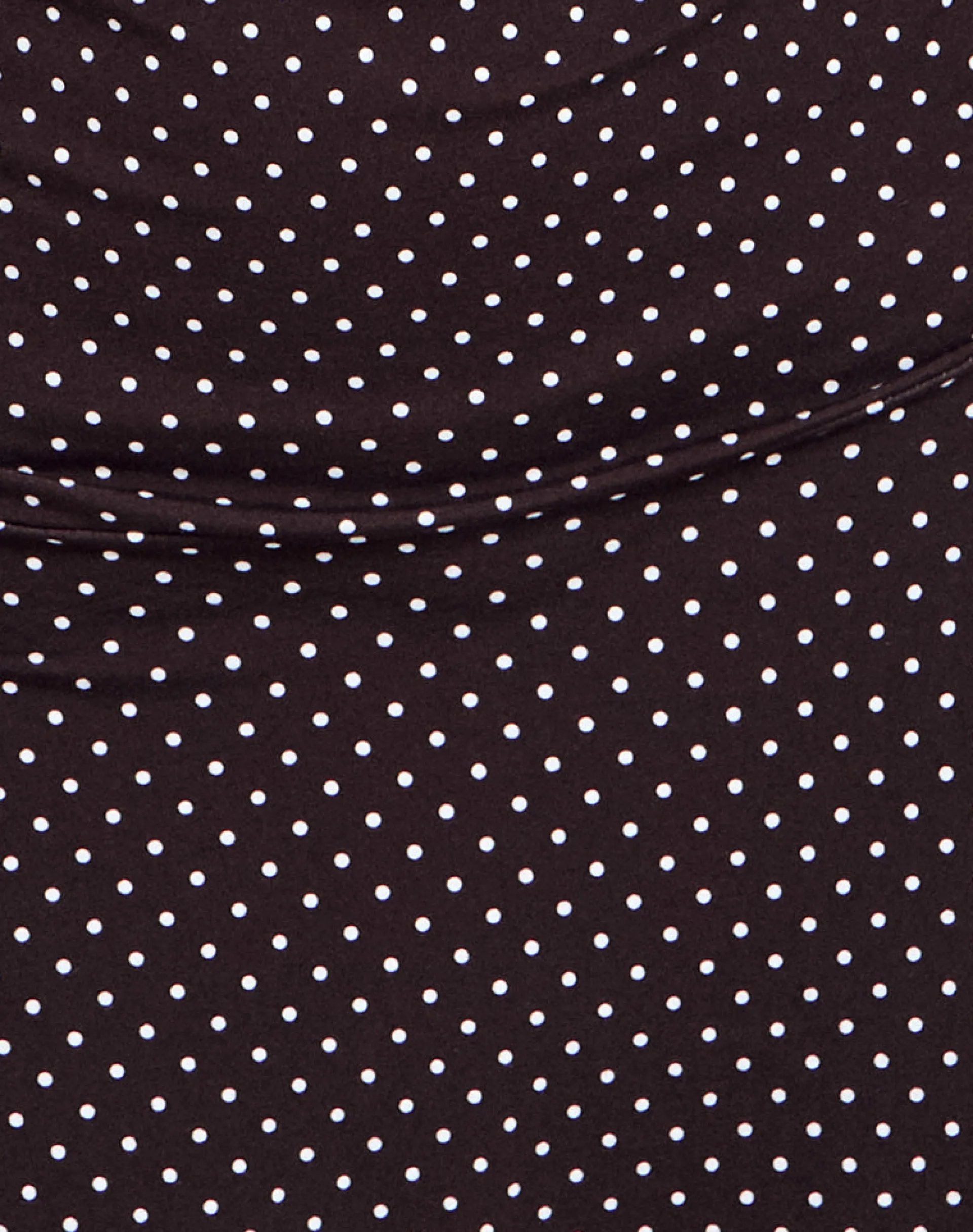 Motel Rocks Printed Dresses | Party Dresses-Luscian Plunge Mini Dress in Micro Polka Brown MicroPolkaBrown
