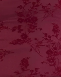 Motel Rocks Long Sleeve Tops | Going Out Tops-Lutana Top in Botanical Flower Maroon BotanicalFlowerMaroon
