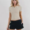 Motel Rocks Shirts And Blouses-Lynetta Top in Cream