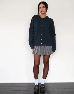 Motel Rocks Cardigans-Madera Cardigan in Dark Navy