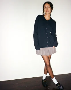 Motel Rocks Cardigans-Madera Cardigan in Dark Navy