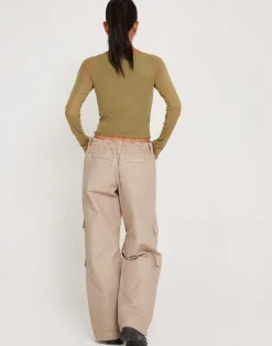Motel Rocks Long Sleeve Tops-Mahira Long Sleeve Mesh Top in Olive MeshOlive