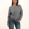 Motel Rocks Jackets-Maira Zip Through Jacket in Knit Grey