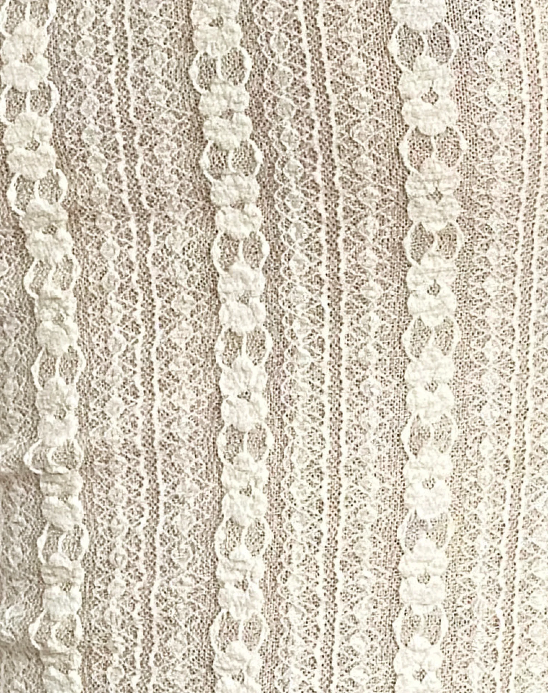 Motel Rocks Printed Tops | Long Sleeve Tops-Malakai Long Sleeve Top in Lace Ivory LaceIvory