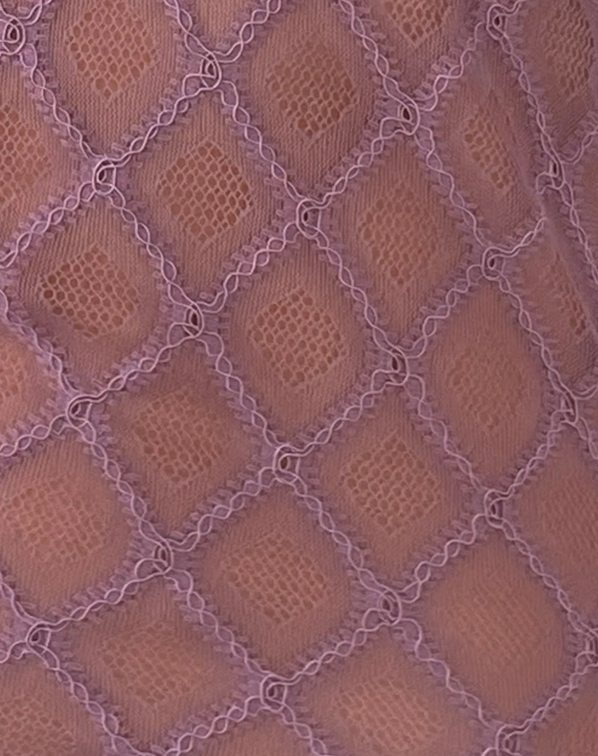 Motel Rocks Vest Tops | Lace Tops-Maloe Lace Patterned Tank Top in mauve