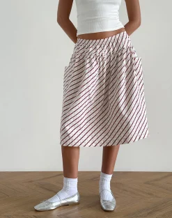 Motel Rocks Printed Skirts | Midi Skirts-Manasi Midi Skirt in Geometric Tile