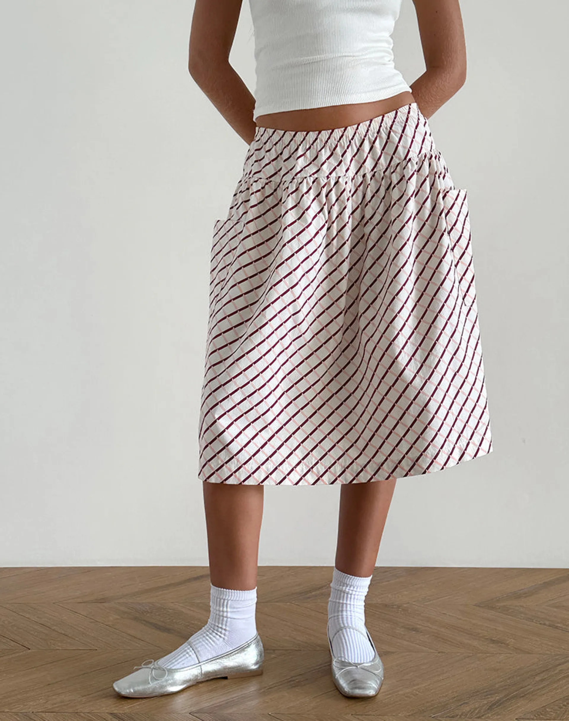 Motel Rocks Printed Skirts | Midi Skirts-Manasi Midi Skirt in Geometric Tile