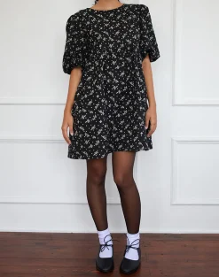 Motel Rocks Day Dresses | Mini Dresses-Marate Mini Dress in Floral Land Black FloralLandBlack