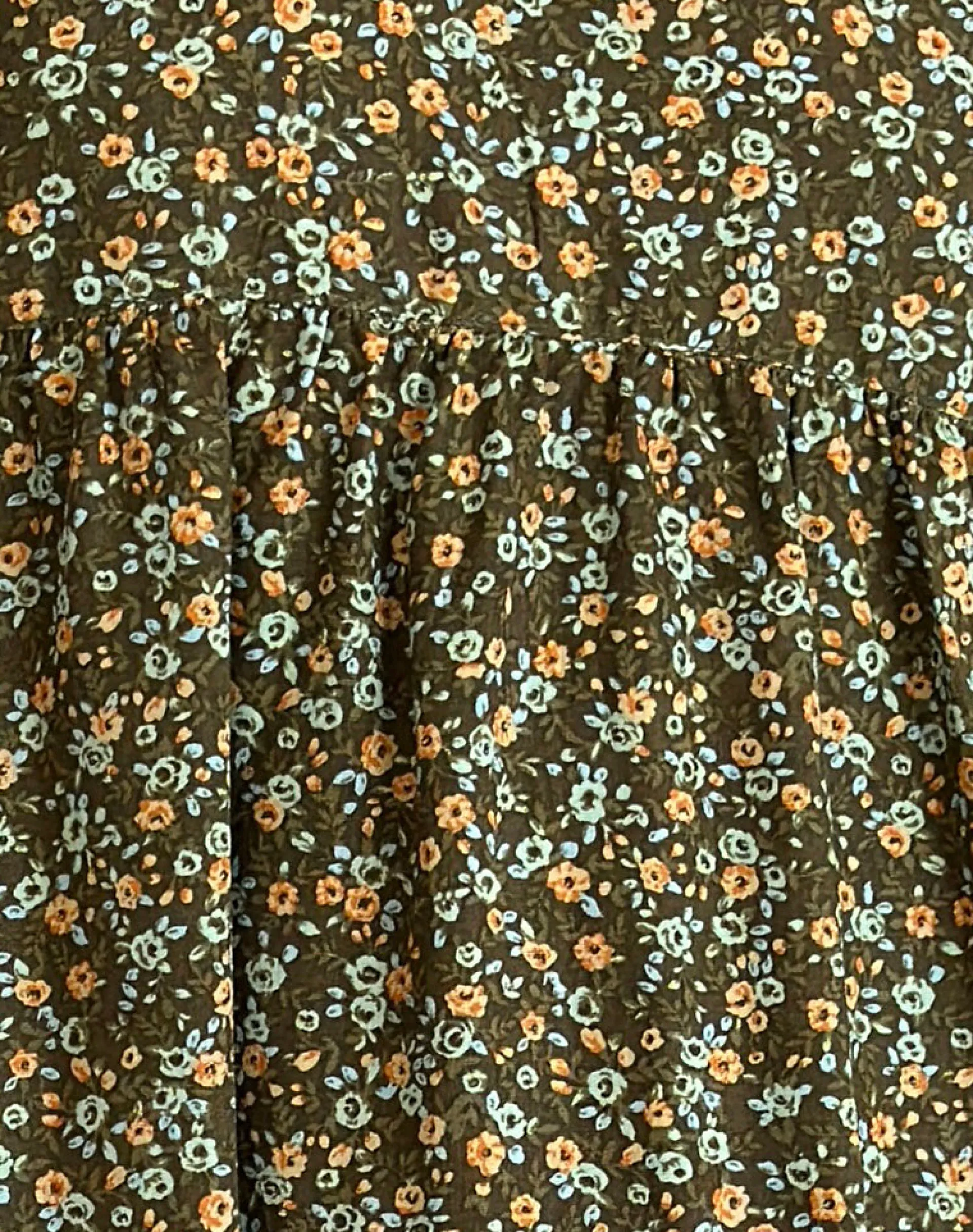 Motel Rocks Printed Dresses | Mini Dresses-Marate Puff Sleeve Mini Dress in Grunge Floral Khaki GrungeFloralKhaki