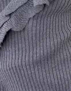 Motel Rocks Day Dresses | Long Sleeve Dresses-Marianna Long Sleeve Knitted Mini Dress in Dark Grey