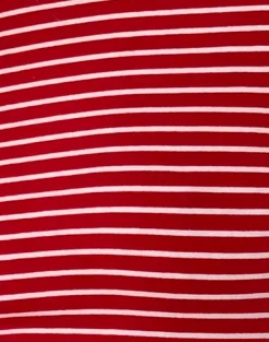 Motel Rocks Basics | Day Dresses-Masha Mini Dress in Red and White Stripe Jersey