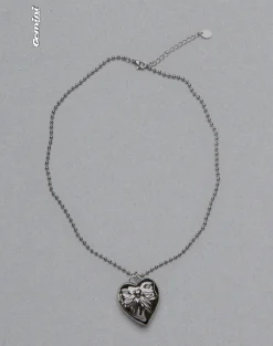 Motel Rocks Accessories-Matilda Silver Heart Necklace