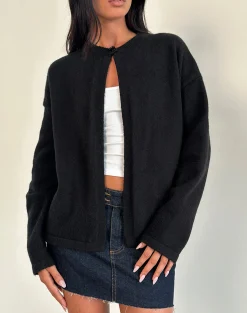 Motel Rocks Cardigans-Maureen Cardigan in Black