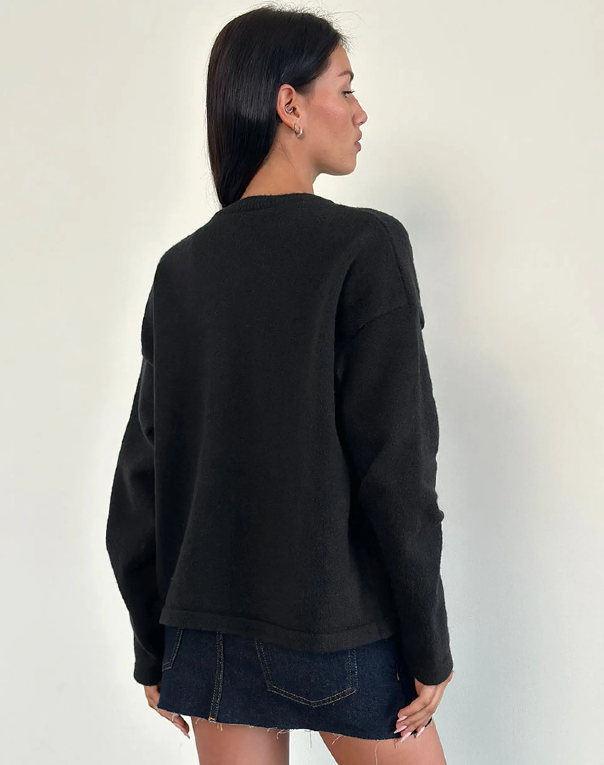 Motel Rocks Cardigans-Maureen Cardigan in Black